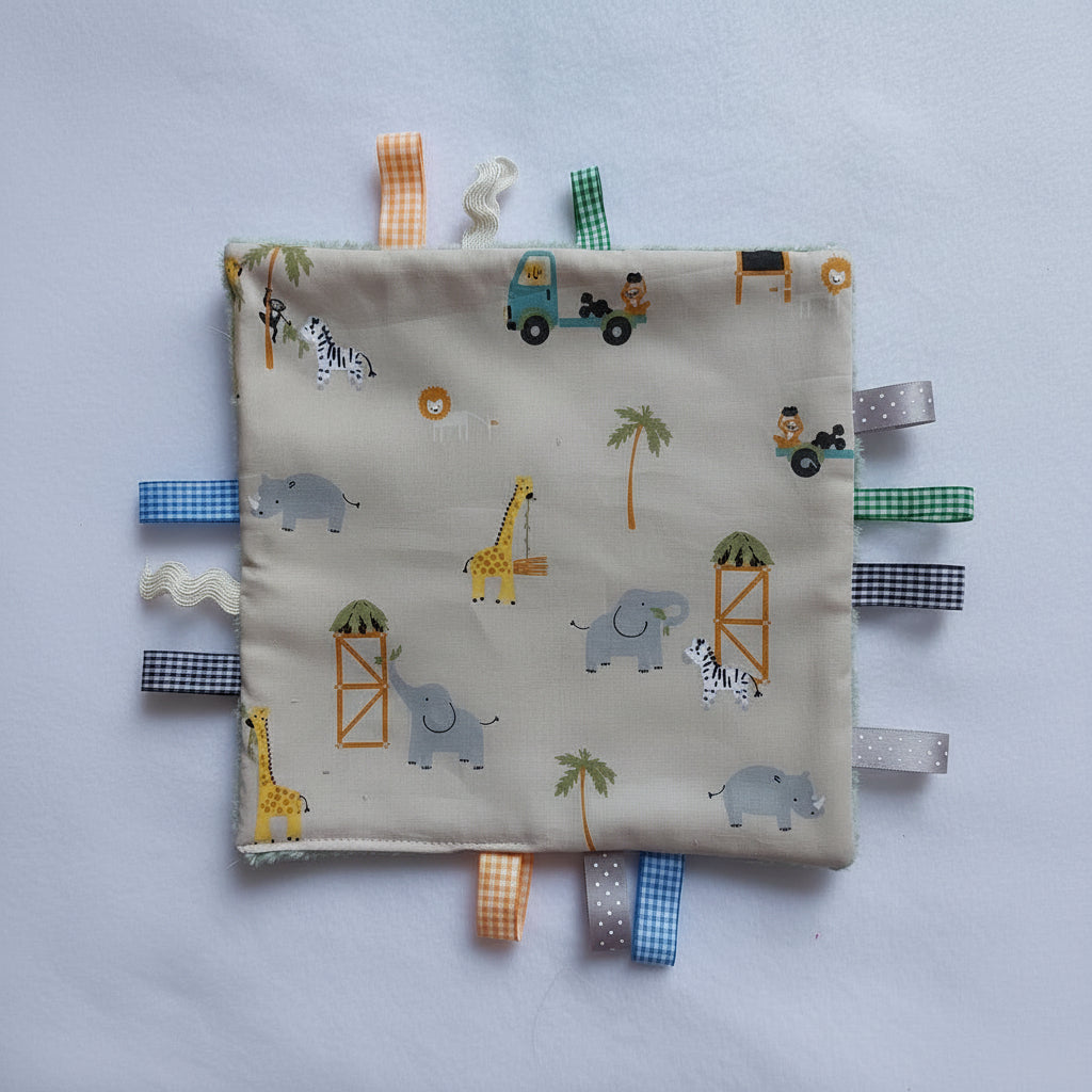 Knisperdoekje met wilde dieren print - Baby 0-3 jaar
