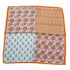 Vierkante Shawl Oranje  Dames - Glanzende Stof - Veelzijdig Accessoire