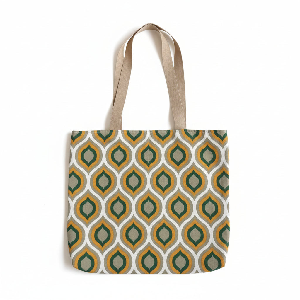 Schoudertas vintage motief groen handgemaakt Fleurich