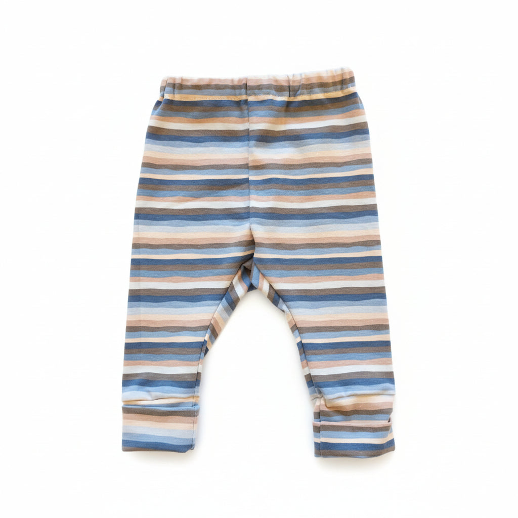 Handgemaakt Babybroekje blauw gestreept