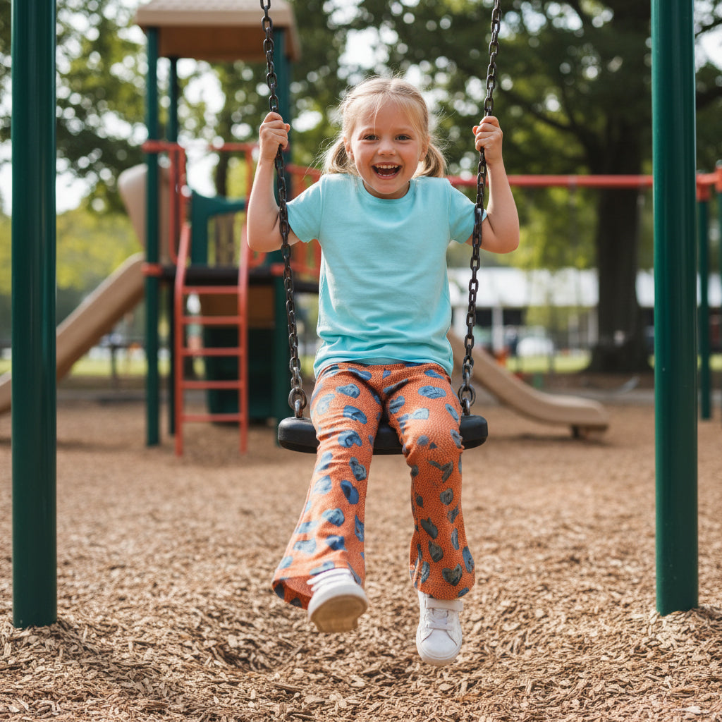 Handgemaakte Flaired Legging Meisjes – Hippe Tricot Broek