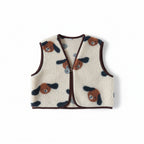 Handgemaakt vestje teddystof met hondjes