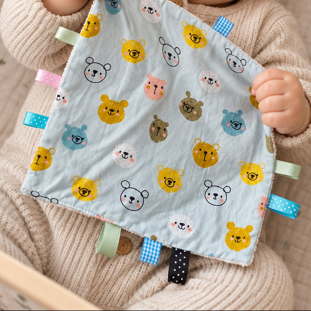 Knisperdoekje met berenprint - Baby 0-2 jaar