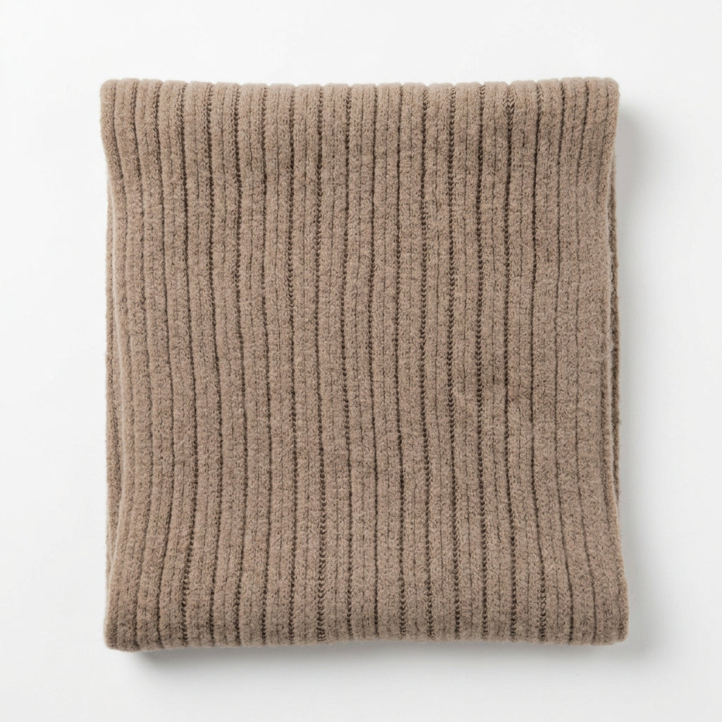 Wintershawl lichtbruin, zacht en warm