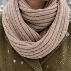 Wintershawl lichtbruin, zacht en warm