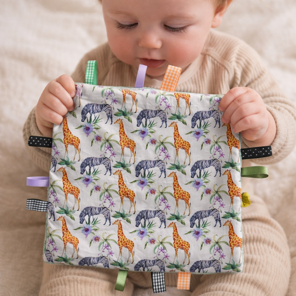 Knisperdoekje met safariprint - Baby 0-3 jaar